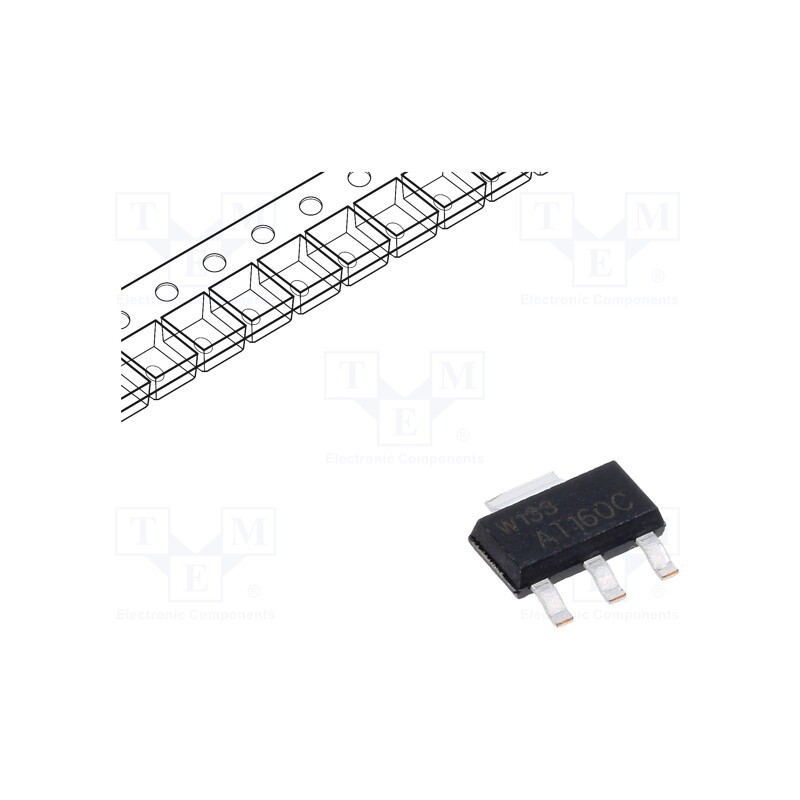 1 pcs x NEXPERIA - BAT160C,115 - Diode: Schottky rectifying, SMD, 60V, 1Ax2, SOT223,