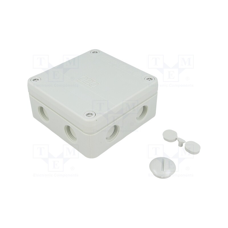 1 pcs x OBO BETTERMANN - B 9 T M - Enclosure: junction box, X: 110mm, Y: 110mm, Z: 51mm, IP67