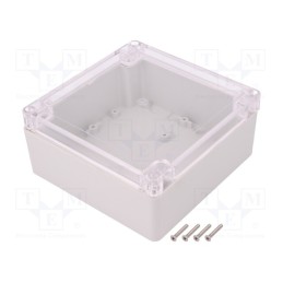1 pcs x KRADEX - ZP135.135.60JPH TM PC - Enclosure: multipurpose, X: 135mm, Y: 135mm, Z: 60mm, ZP, light grey