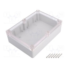 1 pcs x KRADEX - Z74JPH TM ABS - Enclosure: multipurpose, X: 126mm, Y: 176mm, Z: 55mm, ABS, grey, IP65