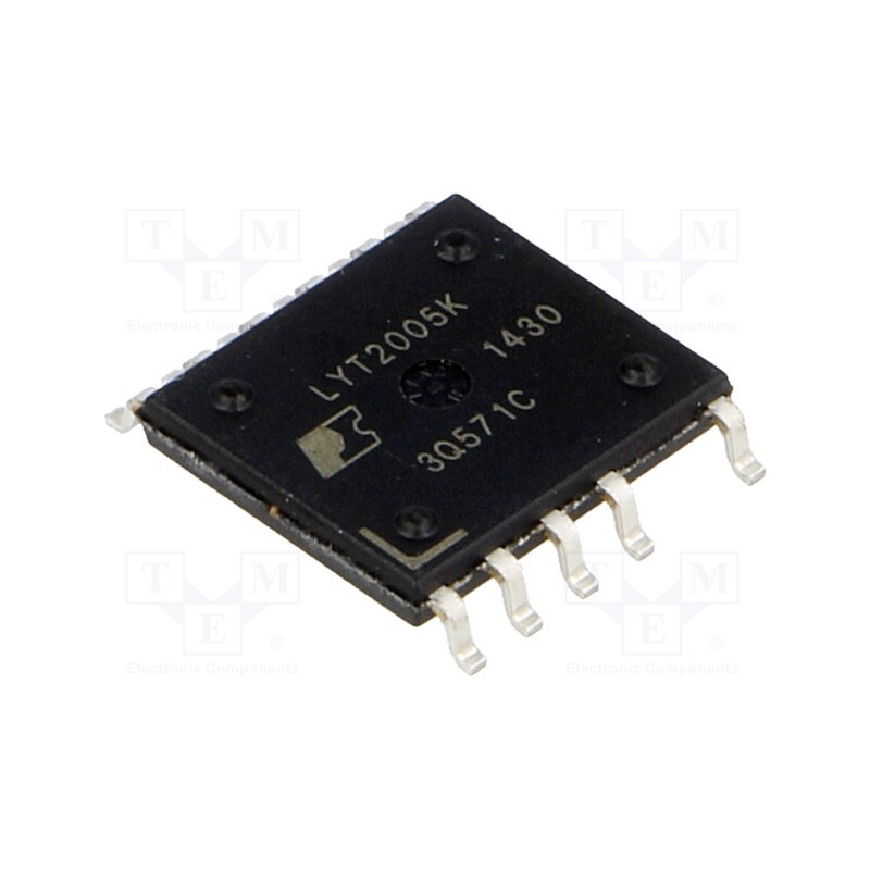 1 pcs x POWER INTEGRATIONS - LYT2005K - IC: PMIC, AC/DC switcher,LED driver, 90÷308V, Ubr: 725V, eSOP8-12B