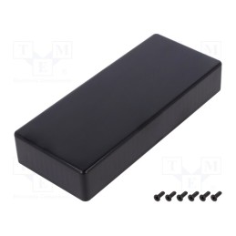 1 pcs x HAMMOND - 1591HBK - Enclosure: multipurpose, X: 71mm, Y: 165mm, Z: 29mm, 1591, ABS, black