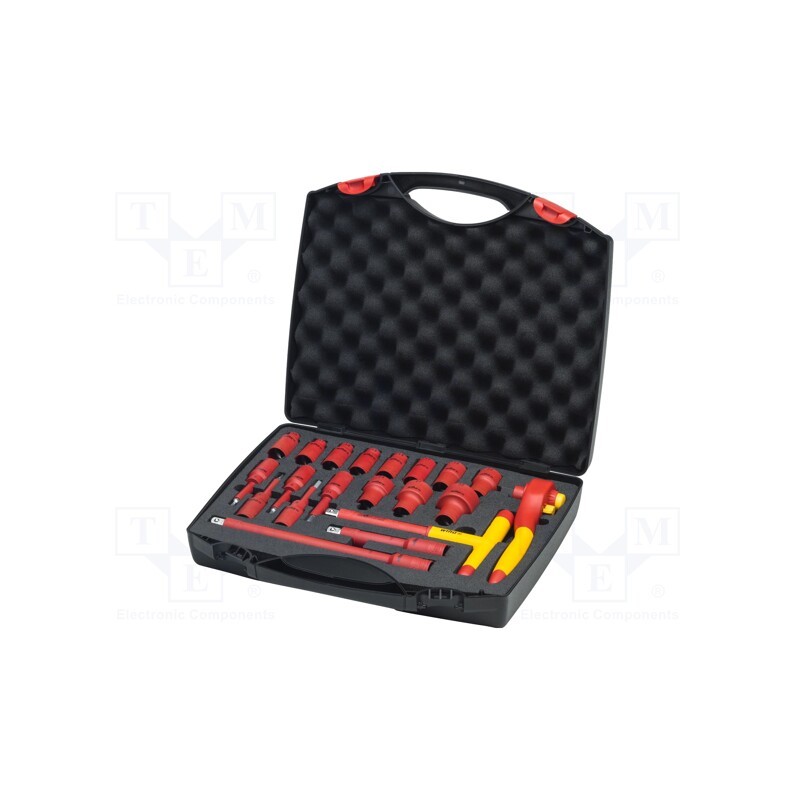 1 set x WIHA - 43024 - Wrenches set, hex key,insulated,socket spanner, steel, 1kVAC