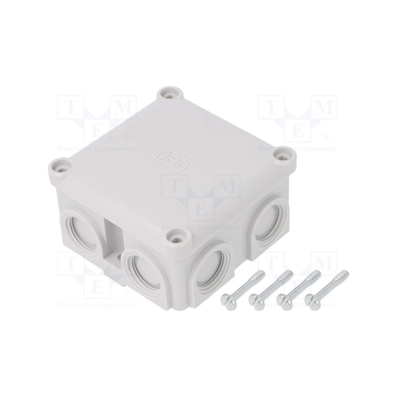 1 pcs x OBO BETTERMANN - B 9 B M - Enclosure: junction box, X: 81.9mm, Y: 81.9mm, Z: 46mm, IP54