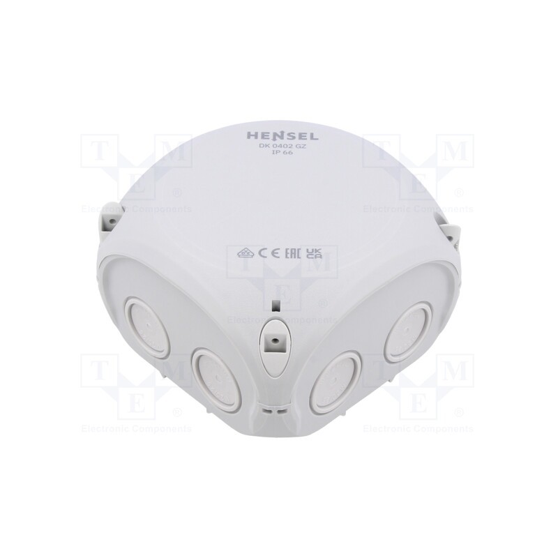 1 pcs x HENSEL - 62000149 - Enclosure: junction box, X: 104mm, Y: 104mm, Z: 70mm, IP66, grey