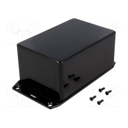 1 pcs x HAMMOND - 1591TFLBK - Enclosure: multipurpose, X: 80mm, Y: 120mm, Z: 59mm, 1591, ABS, black