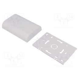 1 pcs x ITALTRONIC - 61.6071 - Enclosure: wall mounting, X: 80mm, Y: 120mm, Z: 25mm, ABS, white