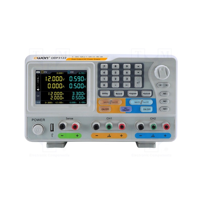 1 pcs x OWON - ODP3122 - Power supply: programmable laboratory, Ch: 2, 0÷30VDC, 0÷12A, 0÷3A