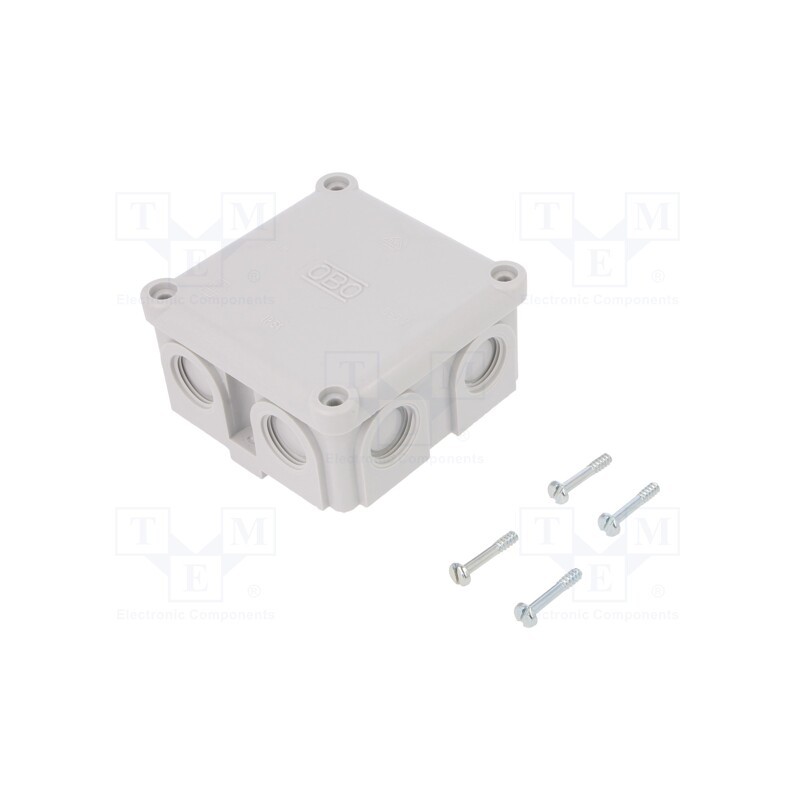 1 pcs x OBO BETTERMANN - B 10 M - Enclosure: junction box, X: 91mm, Y: 91mm, Z: 51mm, duroplast, IP54