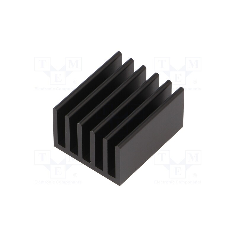 1 pcs x FISCHER ELEKTRONIK - SK 653 25 SA - Heatsink: extruded, grilled, black, L: 25mm, W: 21mm, H: 14mm, 17.4K/W