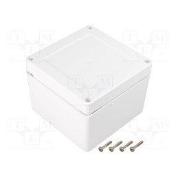 1 pcs x KRADEX - ZP105.105.60SB TM ASA - Enclosure: multipurpose, X: 105mm, Y: 105mm, Z: 60mm, ZP, ASA, white