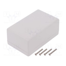 1 pcs x HAMMOND - 1594CWGY -AS - Enclosure: multipurpose, X: 66mm, Y: 105mm, Z: 45mm, 1594, ABS, grey