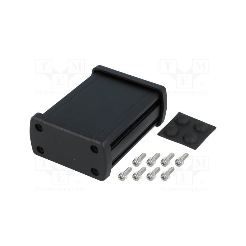 1 pcs x GAINTA - ALUG702BK080 -AS - Enclosure: multipurpose, X: 68.7mm, Y: 89mm, Z: 35.2mm, aluminium