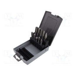 1 set x BAHCO - RB-SET-M06X-10P - Rotary burr, tungsten carbide, Drill Bit: for metal, 10pcs.
