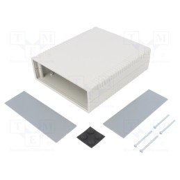 1 pcs x GAINTA - G765 - Enclosure: with panel, X: 156mm, Y: 180mm, Z: 52mm, ABS, light grey