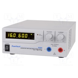 1 pcs x PEAKTECH - P 1530 - Power supply: laboratory, single-channel,adjustable, 1÷16VDC