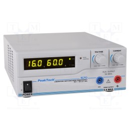 1 pcs x PEAKTECH - P 1570 - Power supply: programmable laboratory, Ch: 1, 1÷16VDC, 0÷60A
