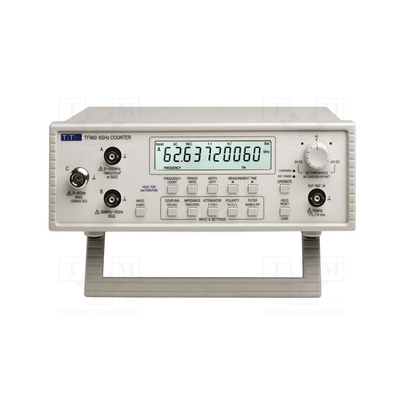 1 pcs x AIM-TTI - TF960 - Meter: frequency, LCD, Ch: 2, 0.001÷6000MHz, Interface: USB, Plug: EU