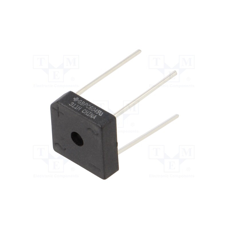 1 pcs x VISHAY - GBPC604-E4/51 - Bridge rectifier: single-phase, Urmax: 400V, If: 6A, Ifsm: 175A