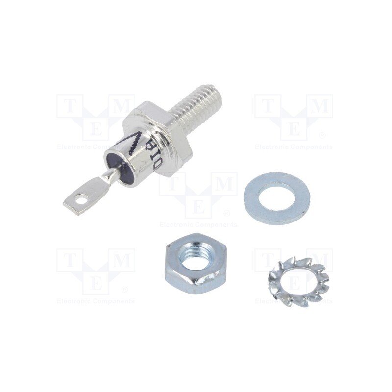 1 pcs x VISHAY - VS-25F120 - Diode: rectifying, 1.2kV, 1.3V, 25A, cathode to stud, DO203AA,