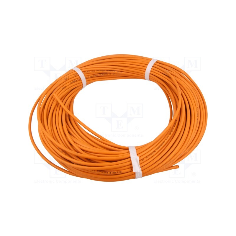1 m x HELUKABEL - R/SCSILEKSI 1X2X0,22 QMM - R-type compensating lead, Insulation: silicone, Cores: 2, 0.22mm2