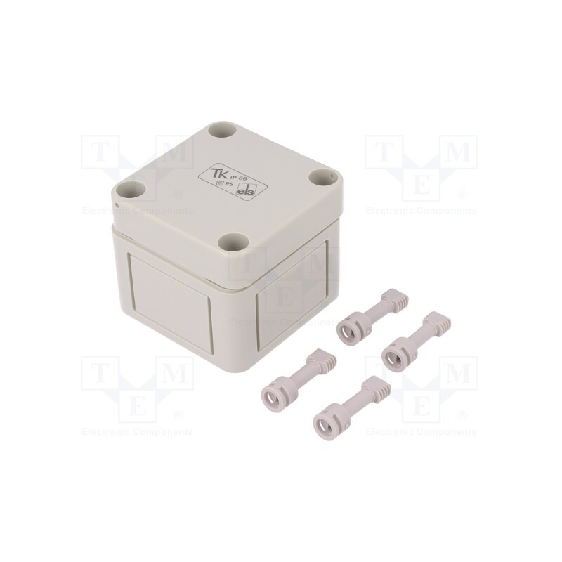 1 pcs x SPELSBERG - 11040101 - Enclosure: multipurpose, X: 65mm, Y: 65mm, Z: 57mm, TK PS, grey, IP66