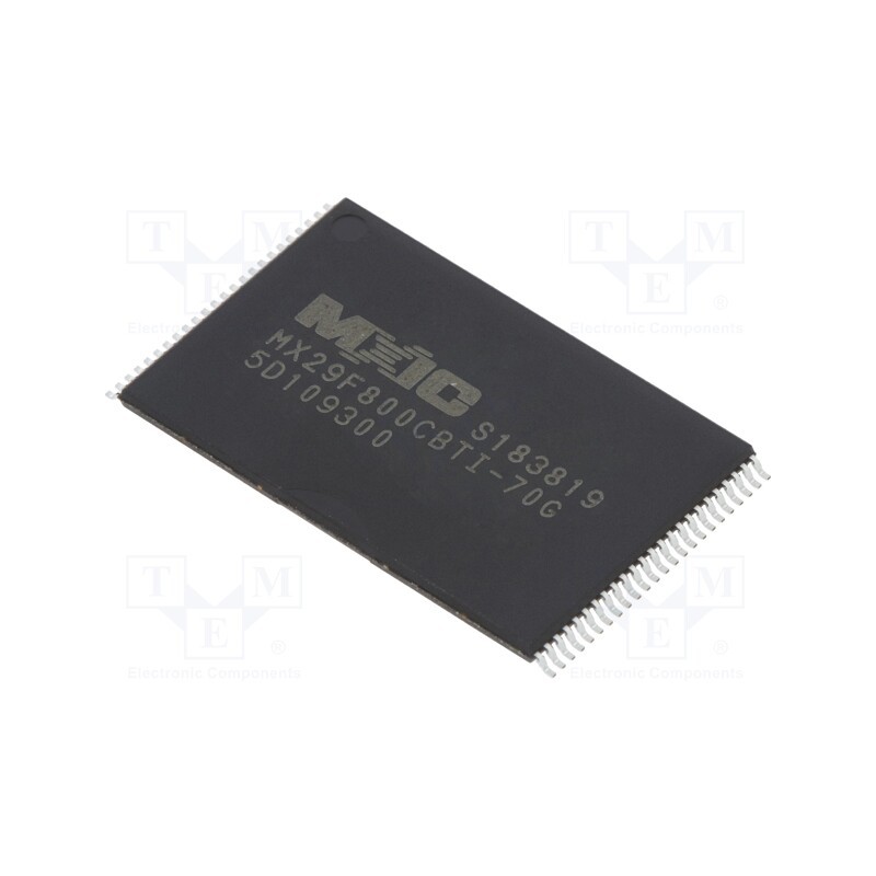 1 pcs x MACRONIX INTERNATIONAL - MX29F800CBTI-70G/TRAY - IC: FLASH memory, 8MbFLASH, 70ns, TSOP48 II, parallel