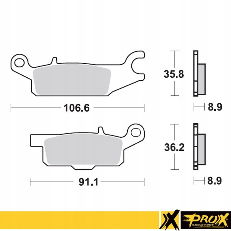 Prox brake pads kh445 yamaha yfm 550 grizzly 11 14 yfm 700 grizzly