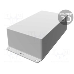1 pcs x HAMMOND - 1591XXESFLBK - Enclosure: multipurpose, X: 113mm, Y: 193mm, Z: 61mm, 1591XXS, ABS