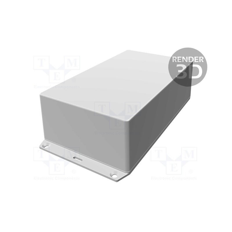 1 pcs x HAMMOND - 1591XXESFLBK - Enclosure: multipurpose, X: 113mm, Y: 193mm, Z: 61mm, 1591XXS, ABS