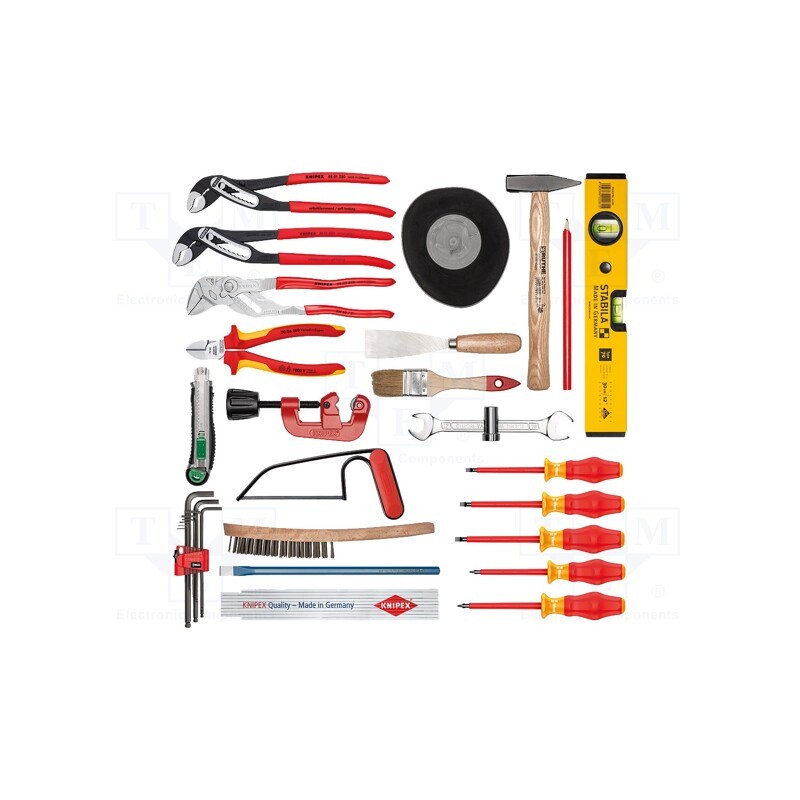 1 set x KNIPEX - 00 21 06 HK S - Kit: for assembly work, for plumbing, case, 31pcs.