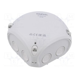 1 pcs x HENSEL - 62000151 - Enclosure: junction box, X: 104mm, Y: 104mm, Z: 70mm, IP66, grey