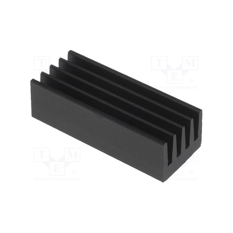 2 pcs x FISCHER ELEKTRONIK - ICKSMDF21SA - Heatsink: extruded, black, L: 21mm, W: 8mm, H: 6mm, 33K/W, aluminium