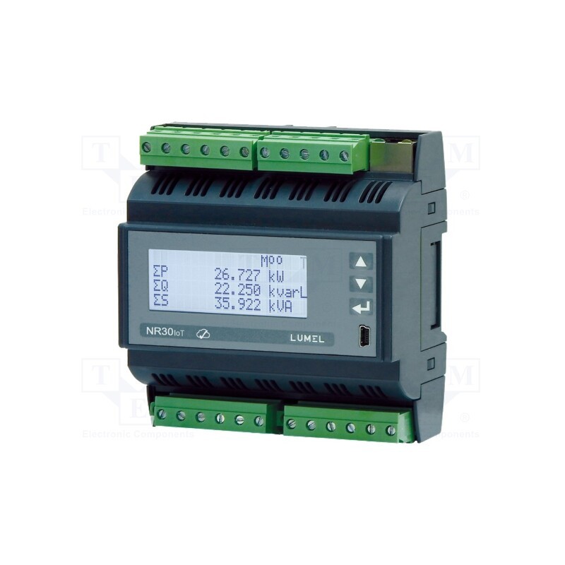 1 pcs x LUMEL - NR30IOT 1222MSM0 - Meter: network parameters, for DIN rail mounting, LCD, NR30IOT
