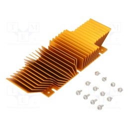 1 pcs x Advanced Thermal Solutions - ATS-1151-C1-R0 - Heatsink: extruded, grilled, BGA, golden, L: 61mm, W: 118mm, H: 20mm