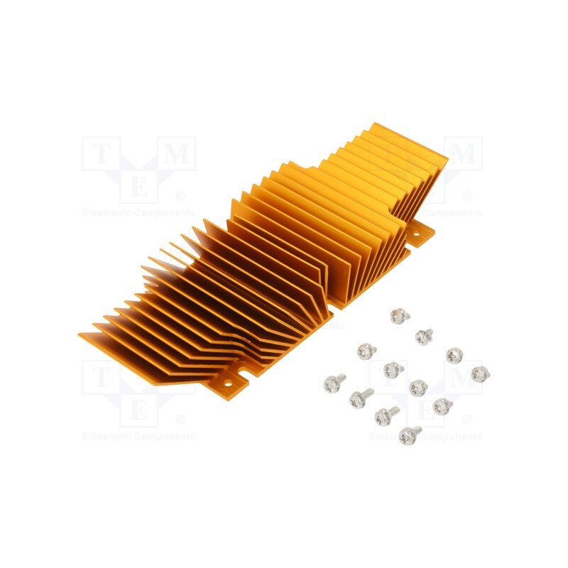 1 pcs x Advanced Thermal Solutions - ATS-1151-C1-R0 - Heatsink: extruded, grilled, BGA, golden, L: 61mm, W: 118mm, H: 20mm
