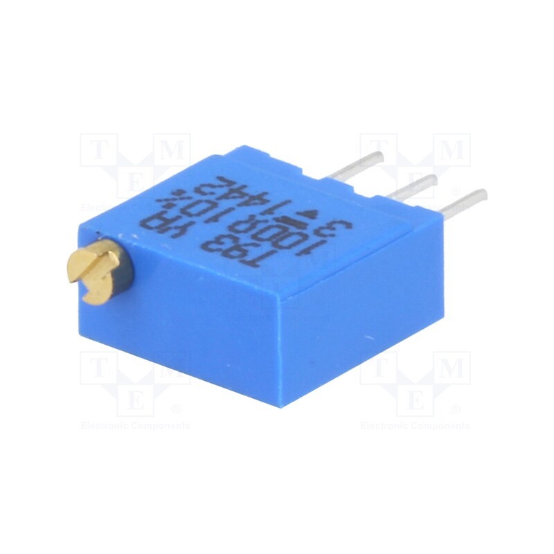 1 pcs x VISHAY - T93YA101KT20 - Potentiometer: mounting, multiturn, 100Ω, 500mW, THT, ±10%, linear