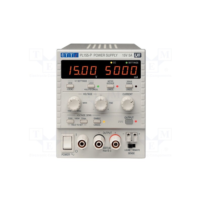 1 pcs x AIM-TTI - PL155-P - Power supply: programmable laboratory, Ch: 1, 0÷15VDC, 0÷5A, 1mV