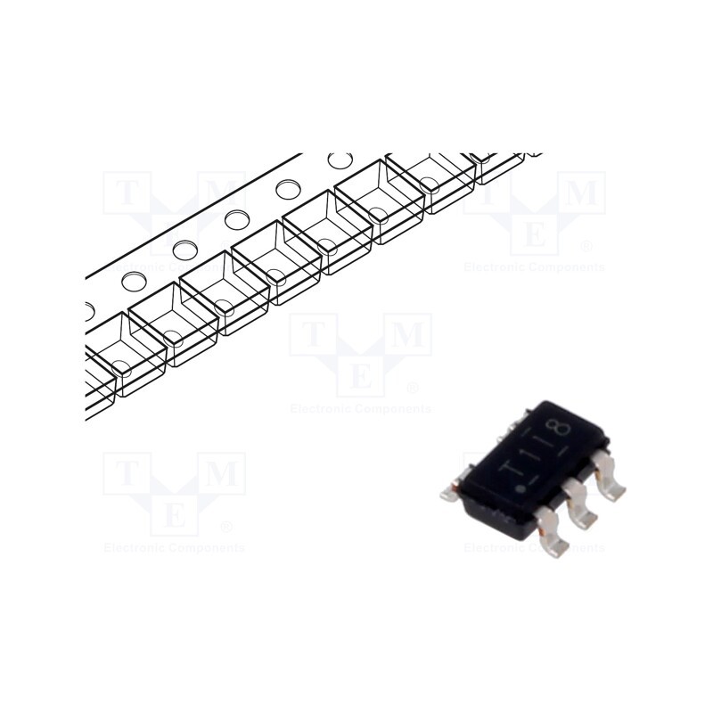1 pcs x TEXAS INSTRUMENTS - TL331IDBVT - IC: comparator, universal, Cmp: 1, 1.3us, 2÷36V, SMT, SOT23-5, 250nA