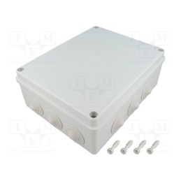 1 pcs x PAWBOL - S-BOX 506 - Enclosure: junction box, X: 190mm, Y: 240mm, Z: 90mm, IP65, grey