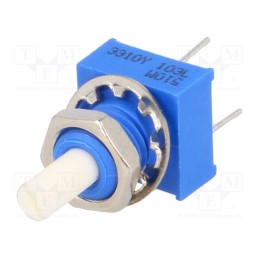 1 pcs x BOURNS - 3310Y-001-103L - Potentiometer: shaft, single turn, 10kΩ, ±20%, 0.25W, linear, THT