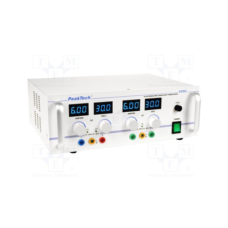 1 pcs x PEAKTECH - P 5995 - Power supply: laboratory, AC/DC,adjustable,multi-channel, 0÷6A