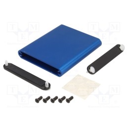 1 pcs x HAMMOND - 1455A802BU -AS - Enclosure: with panel, 1455, X: 70mm, Y: 80mm, Z: 12mm, aluminium