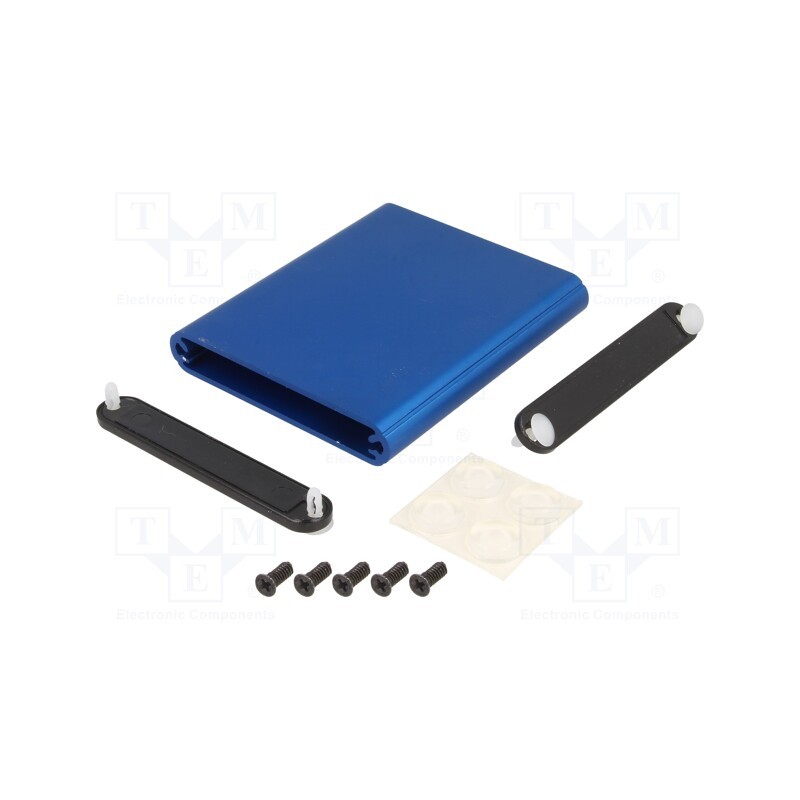 1 pcs x HAMMOND - 1455A802BU -AS - Enclosure: with panel, 1455, X: 70mm, Y: 80mm, Z: 12mm, aluminium