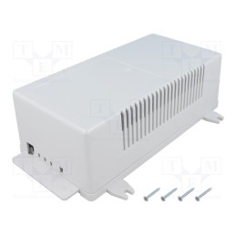 1 pcs x MASZCZYK - KM-107/GY - Enclosure: for power supplies, X: 112mm, Y: 222mm, Z: 72mm, ABS, grey