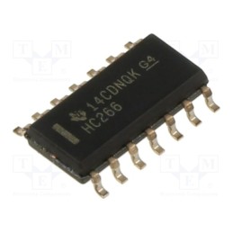1 pcs x TEXAS INSTRUMENTS - SN74HC266DR - IC: digital, XNOR, Ch: 4, IN: 2, SMD, SO14, 2÷6VDC, HC