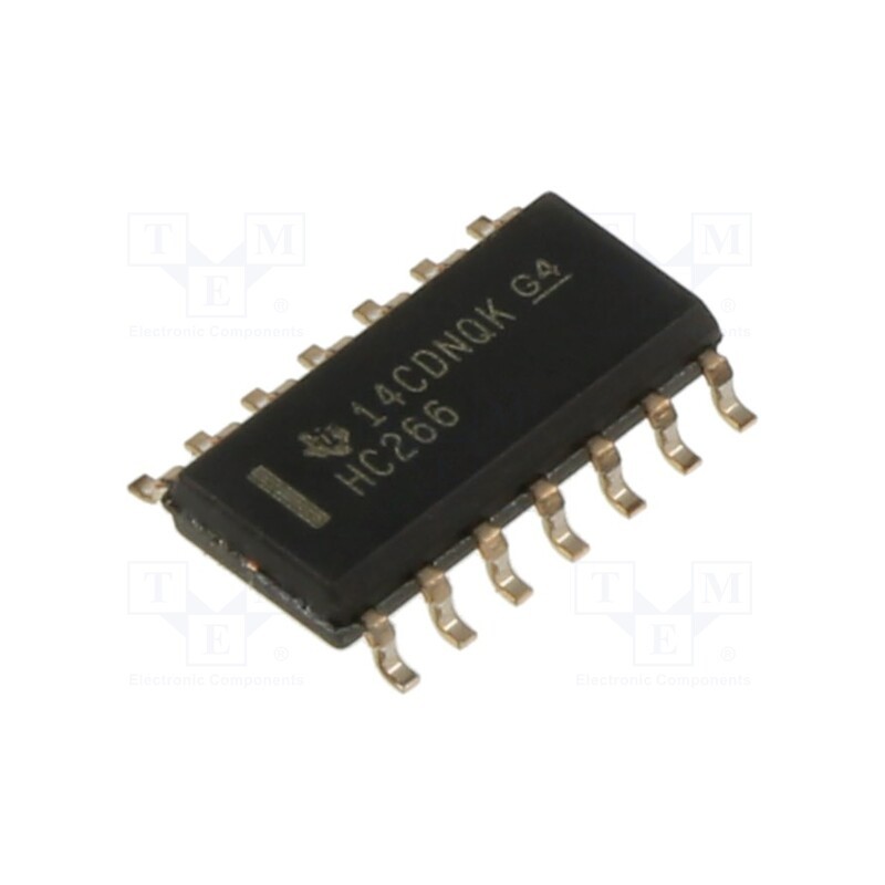 1 pcs x TEXAS INSTRUMENTS - SN74HC266DR - IC: digital, XNOR, Ch: 4, IN: 2, SMD, SO14, 2÷6VDC, HC