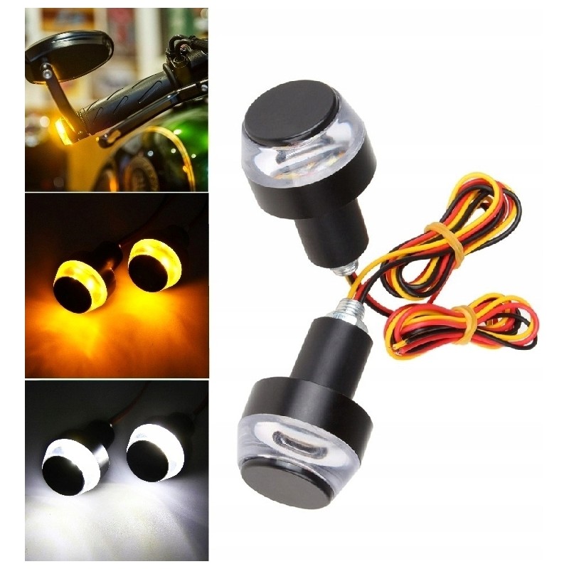 2x DRL motorcycle turn signal LED tips