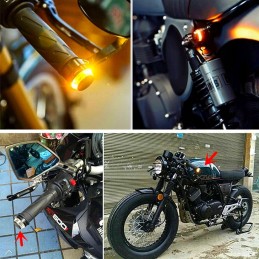 2x DRL motorcycle turn signal LED tips