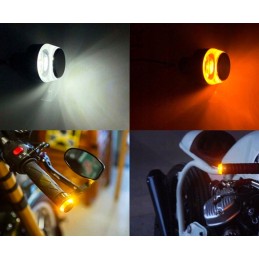 2x DRL motorcycle turn signal LED tips